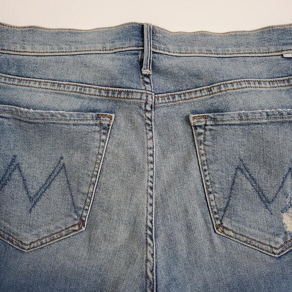 MOTHER Womens High Waisted Rascal Ankle Jeans 31 Love Gun Distressed Fra… - Picture 12 of 16